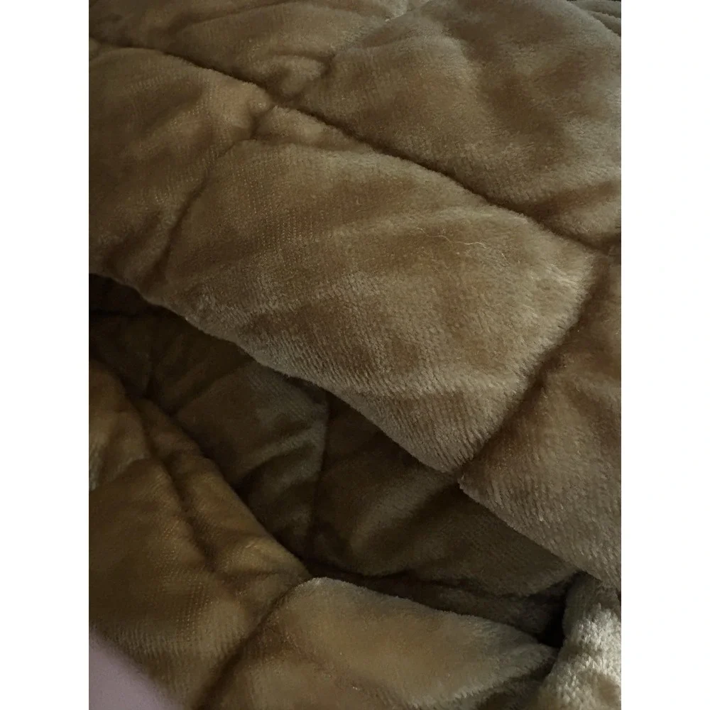 2 Pottery Barn Golden Brown Viscose Velvet King Pillow Shams